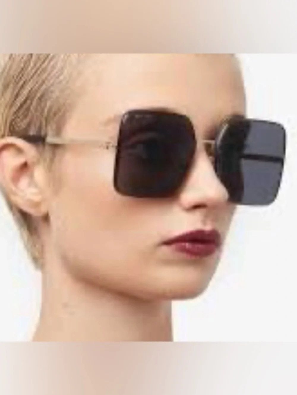 Etro ETRO 0034/S Blue Lens Gold Frame Women's Square Sunglasses New w/Case